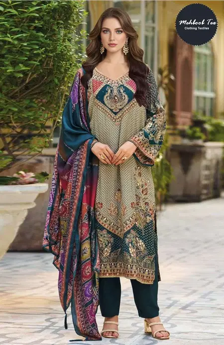 Mehboob Tex 1816 A To C Viscose Pakistani Salwar Suits Suppliers In India